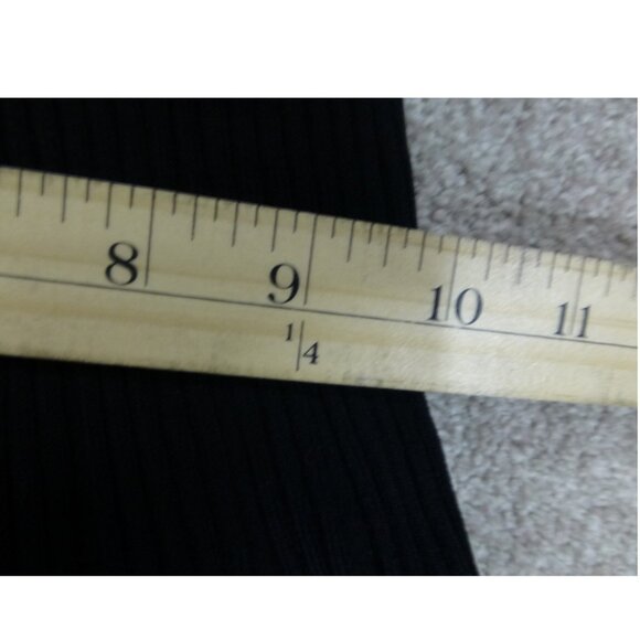 Tahari Black Ribbed Quarter Sleeve Maxi Dress - Picture 11 of 12